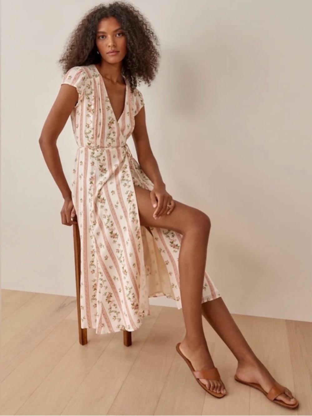 Reformation Carina Floral Wrap Dress